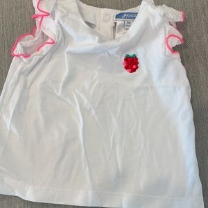Jacadi t shirt with raspberry detail